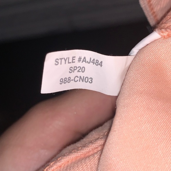 Madewell Greenwich Relaxed Peach Pants Cropped High Rise Size 23 - Picture 7 of 8
